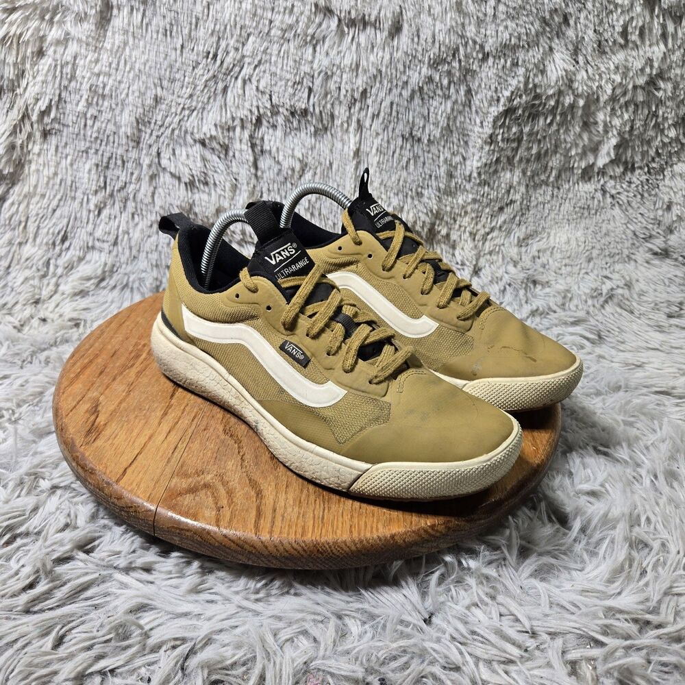 Vans UltraRange Olive Khaki Low-Top Sneakers Men 8 Women 9.5 Off The Wall T21356